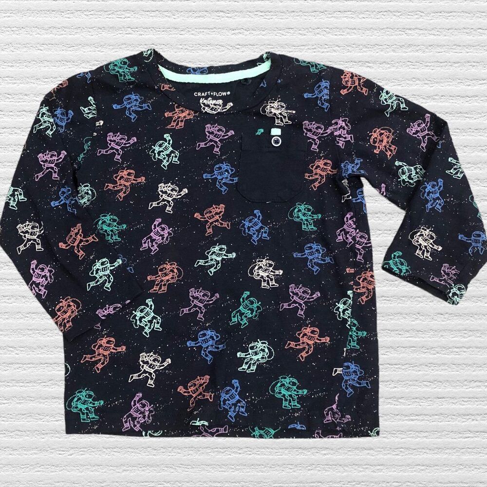 Craft + Flow Knitwear 4t Astronaut Tee Shirt